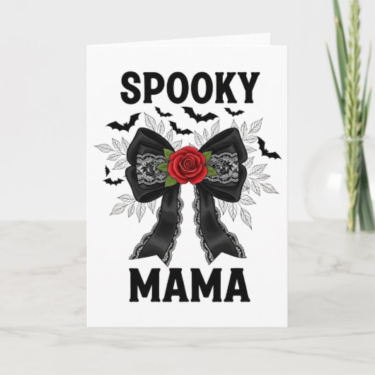 Griezelige Mama Coquette Halloween Feestdagen Kaart (Voorkant)