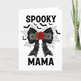 Griezelige Mama Coquette Halloween Feestdagen Kaart