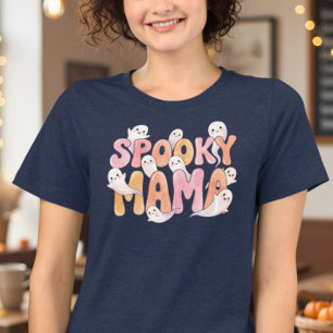 Griezelige Mama Schattige Geest Halloween Tri-Blend Shirt