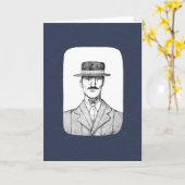 Griezelige man keel tattoo met mot griezelige Goth Kaart (Gele Bloem)