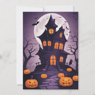 Griezelige Manor – Halloween Cadeaubon Feestdagenkaart