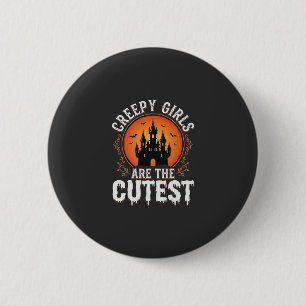 Griezelige Meisjes Zijn Het Cute Gotische Hallowee Ronde Button 5,7 Cm