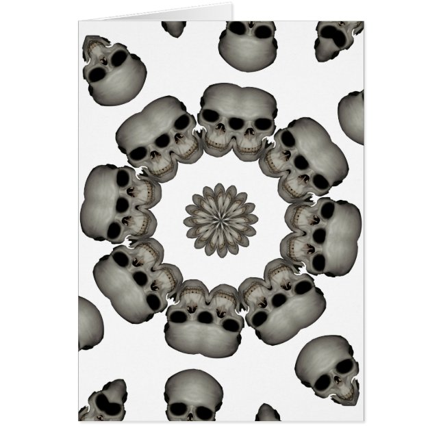 Griezelige Menselijke Schedel Mandala (Voorkant)