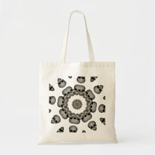 Griezelige Menselijke Schedel Mandala Tote Bag