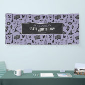 Griezelige met de hand getekende Halloween-banner Spandoek (Beurs)