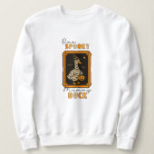 Griezelige Mummie Eend Dames Halloween Trui | F (Design voorkant)