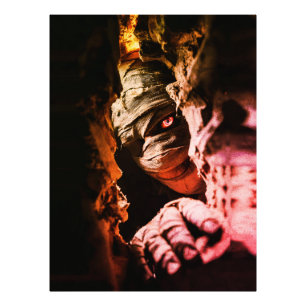 Griezelige Mummie Muurkunst – Donkere Horror Portr Foto Afdruk