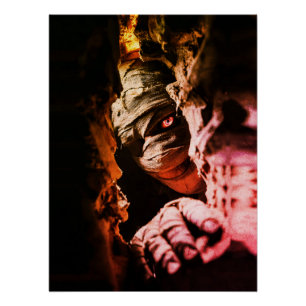 Griezelige Mummie Muurkunst – Donkere Horror Portr Perfect Poster