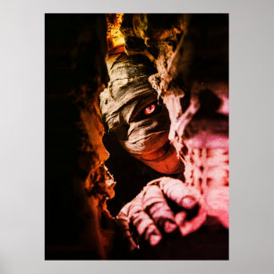 Griezelige Mummie Muurkunst – Donkere Horror Portr Poster