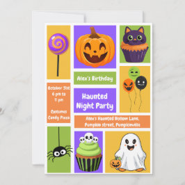 Griezelige Nacht Feest Verjaardag – Halloween nach Kaart
