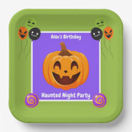 Griezelige Nacht Feest Verjaardag – Halloween nach Papieren Bordje