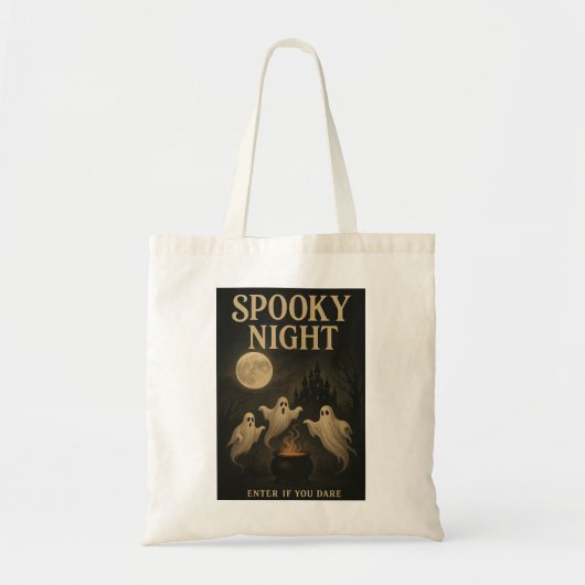 Griezelige Nacht, Kom Als Je Durft Tote Bag (Voorkant)
