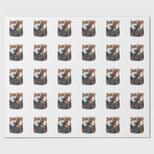 Griezelige Nacht Pompoen Hoofd Monster Lantaarn Ke Cadeaupapier