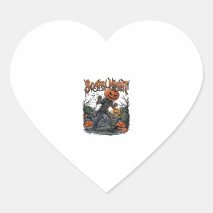 Griezelige Nacht Pompoen Hoofd Monster Lantaarn Ke Hart Sticker