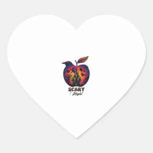 Griezelige Nacht Raven Appel Spooky Geheime Kastee Hart Sticker