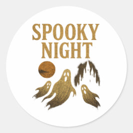 Griezelige Nacht Sticker Halloween Gotisch Ontwerp