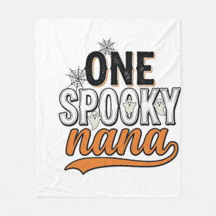 Griezelige Nana Halloween Geest Vintage Shirt Ontw Fleece Deken