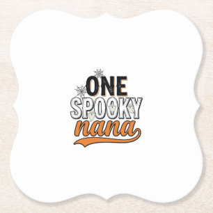 Griezelige Nana Halloween Geest Vintage Shirt Ontw Kartonnen Onderzetters