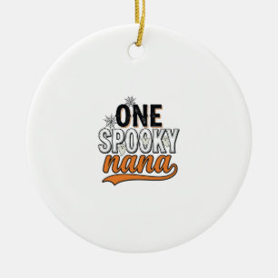 Griezelige Nana Halloween Geest Vintage Shirt Ontw Keramisch Ornament