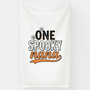 Griezelige Nana Halloween Geest Vintage Shirt Ontw Spandoek