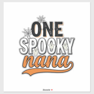 Griezelige Nana Halloween Geest Vintage Shirt Ontw Sticker