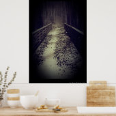 Griezelige Nevelige Wandelbrug Poster (Keuken)