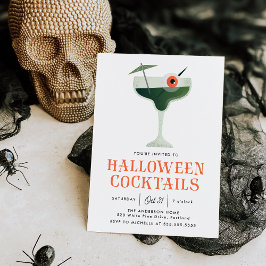 Griezelige Oogbal Halloween Cocktailparty Kaart