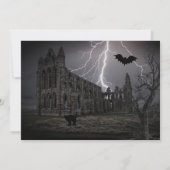 Griezelige Oude Ruïne Halloween Feest Uitnodiging (Achterkant)