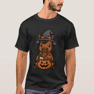Griezelige Paarden Pompoen Japanse Ramen Noedels T-shirt