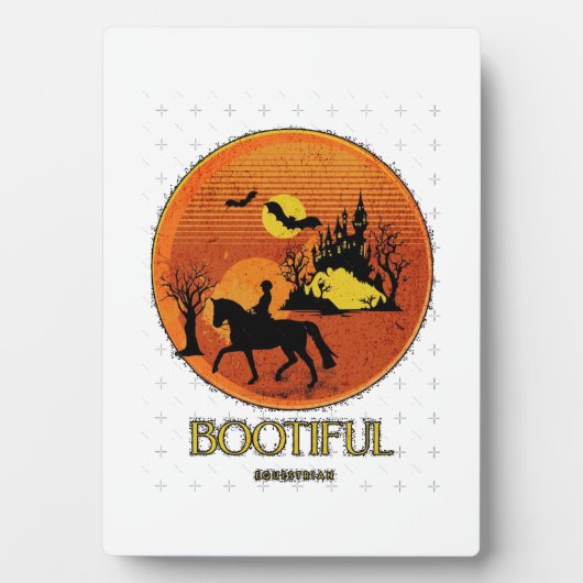 Griezelige paardensportposter fotoplaat (voorkant)