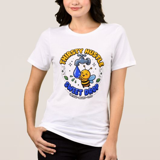 Griezelige Paddle Squad Geest Kunst Tri-Blend Shirt (Voorkant)