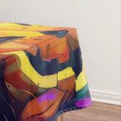 Griezelige Pitbull Hond Halloween Heks en Pompoen Tafelkleed (Voorbeeld)