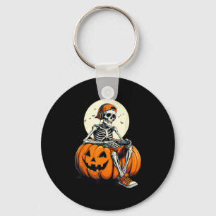 Griezelige Pompoen &amp; Skelet Gamer T-shirt _ Jo Sleutelhanger