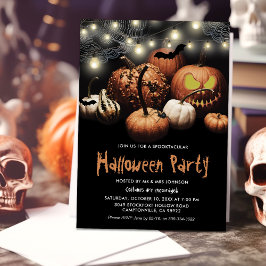 Griezelige Pompoen Halloween Feest Uitnodiging