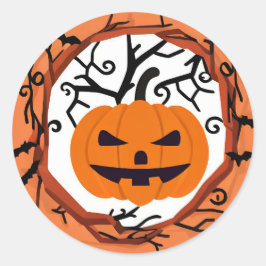 Griezelige Pompoen Halloween Sticker Envelope Verz