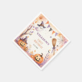 Griezelige Pompoen Halloween Verjaardag Servetten (Hoek)