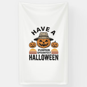 Griezelige Pompoen Halloween Vintage Gravure Shirt Spandoek
