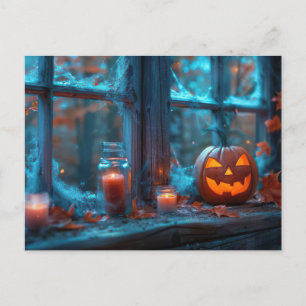 griezelige pompoen Halloween wenskaart Briefkaart