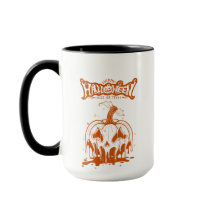 griezelige pompoen Halloween wit oranje