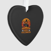 Griezelige Pompoen Heks Fijne Halloween Vectorontw Ornament (voorkant)