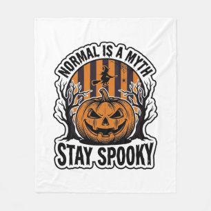 Griezelige Pompoen Heks Vintage Gravure Halloween  Fleece Deken