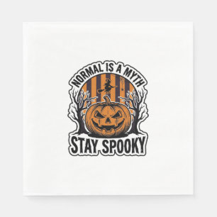 Griezelige Pompoen Heks Vintage Gravure Halloween  Servet