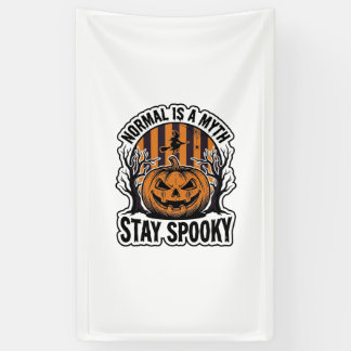 Griezelige Pompoen Heks Vintage Gravure Halloween  Spandoek