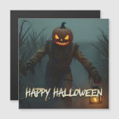 Griezelige Pompoen Hoofd Halloween Scène (Voorkant / Achterkant)