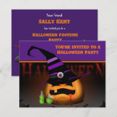 Griezelige Pompoen Kinderen Halloween Feest Uitnod (Voorkant / Achterkant)