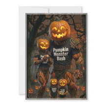 Griezelige Pompoen Monster Bash Familie Halloween 