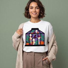Griezelige Pompoen & Paddenstoel Grafiek T-shirt
