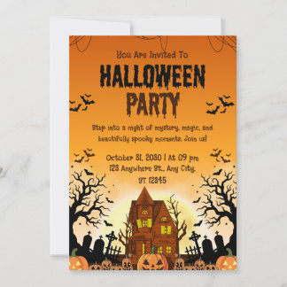 Griezelige Pompoen Snij Halloween Feest Uitnodigin Kaart
