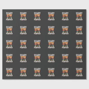 Griezelige Pompoen Spokenhuis Halloween Ontwerp_1 Cadeaupapier
