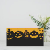 griezelige pompoenen feestdagenkaart (Staand voorkant)